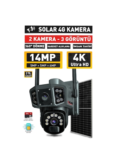 Ids -14mp - Gece Görüşlü - Solar Kamera - Güneş Enerjili Kamer...