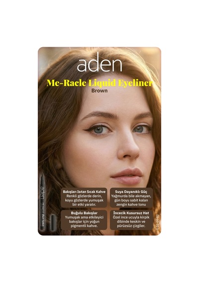 Aden Me-racle Liquid Eyeliner - Likit Eyeliner 02 Brown Kahverengi Diğer