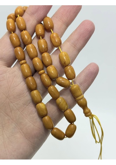 Doğal Kaya Damla Kehribar Tesbih 33lük 18,90 Gram K019