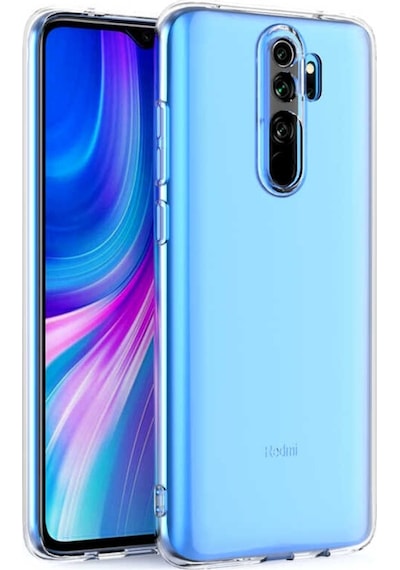 Xiaomi Redmi Note 8 Pro Kılıf Zore Kamera Korumalı Süper Silikon Renksiz