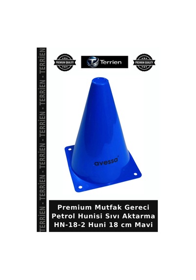 Premium Mutfak Hunisi Servis Gereci Sıvı Aktarma Hn-18-2 Huni 18 Cm Mavi