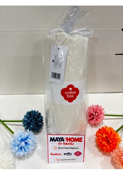 Cotton Box Krem Battal Çift Kişilik Lastikli Çarşaf Seti 180x200 Çok Renkli