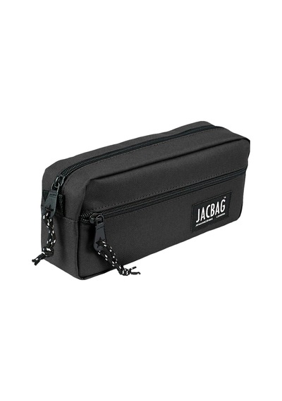 Jacbag Dual Zıp-iki Fermuarlı Kalemkutu Siyah