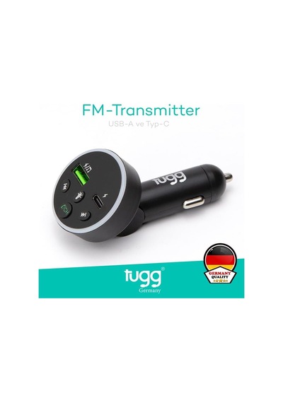 Fm Verici & Araç Şarj Cihazı Bluetooth 5.0 Fm Transmitter, Çift Usb + Type-c Pd Hızlı Şarj, Müzik Aktarımı,