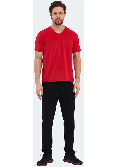 Slazenger KATRIINA Erkek V Yaka Kırmızı Tişört
