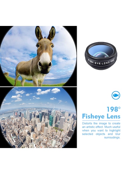 Apexel 10'u 1 Arada Telefon Lens Kiti Tanımlandığı Gibi