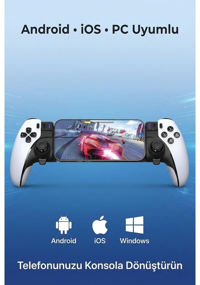 S5 Mobil Oyun Kolu &amp Gamepad Dönüştürücü - Android, İos, Pc Uyumlu - Type-c Bağlantı &amp Titreşimli