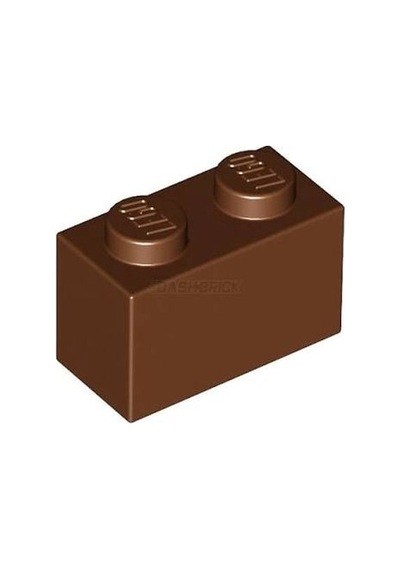 Yedek Parçalar: Brick: Duvar Parçası: 100 Adet 1x2 Kahverengi 3004 - Parts: Brick: 100 Piece 1x2 Reddish Brown 3004