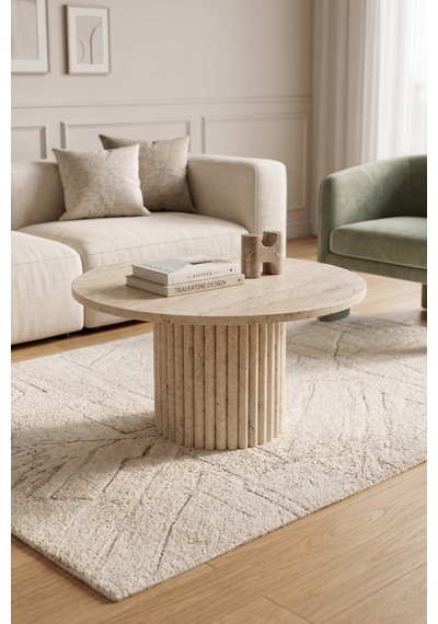 Soyasis Petra Bohem Orta Sehpa 70 Cm - Traverten-traverten