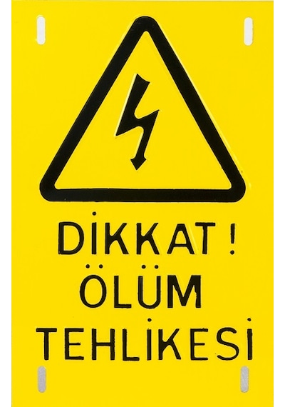 Dikkat Ölüm Tehlike Levhası Kalın 10 Adet