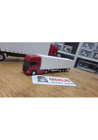 1/64 - Scania 4x2 Ve Tenteli Dorse Welly Tır Çekici