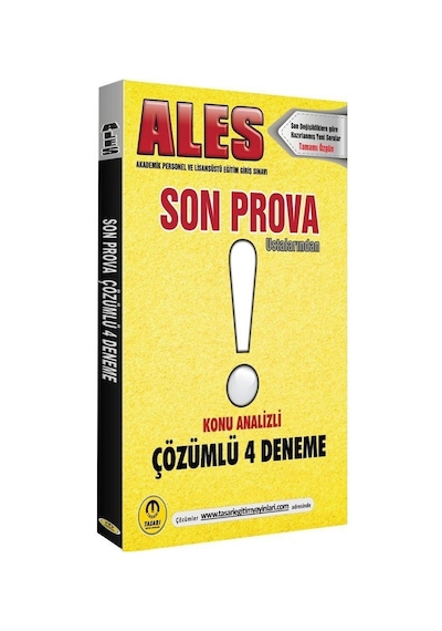 2024 ALES Son Prova Ustalarından 4 Deneme- Tasarı Akademi