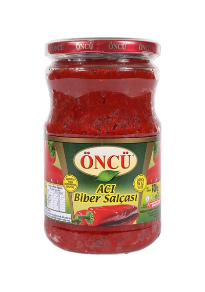 5 Adet Öncü Biber Salçası Acı Cam 700 Gr