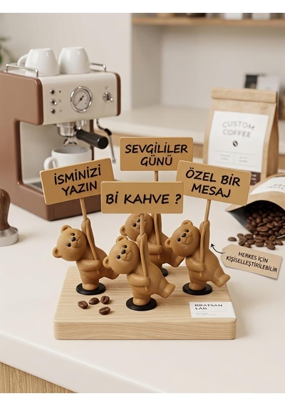 Kişiselleştirilebilir Ayıcık Figürlü Dekoratif Obje Diğer