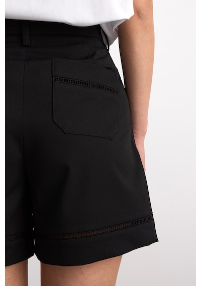 40406-09055 Kadın Gabardin Şort 40406-09055 Siyah