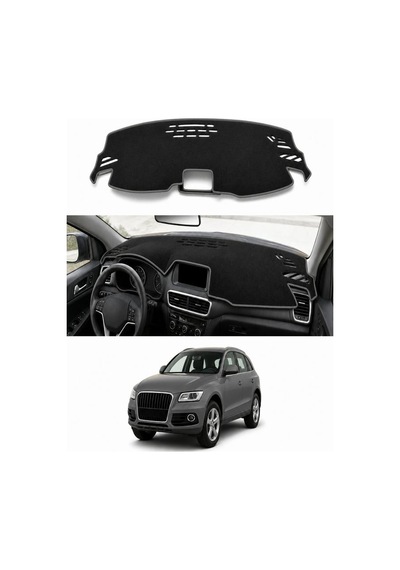 Audi Q5 2008-2017 Uyumlu Torpido Koruma Kılıfı - Gri Şeritli