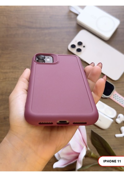 Apple iPhone 11 Uyumlu Kamera Korumalı Darbeye Dayanıklı Renk Atmayan Keep Silikon Kılıf Mor