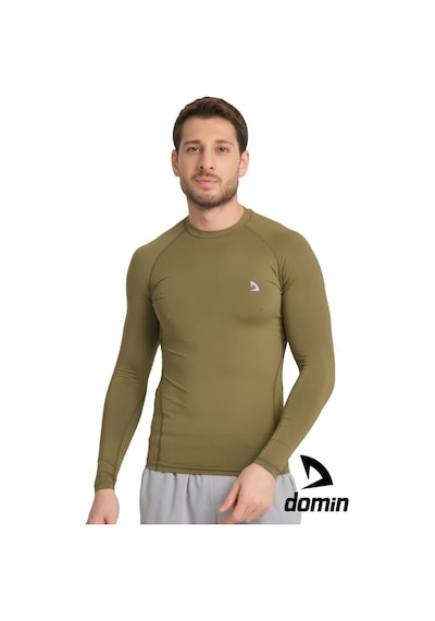 Hnc Sport Erkek Uzun Kol Haki Rahat Fit Compression Spor Body Tshirt