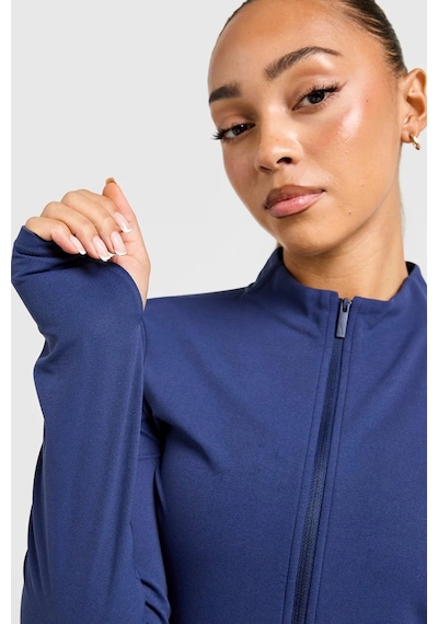 Nike Zenvy Dri-fıt Full-zip Long-sleeve Top Sweatshirt Navy Kadın Fermuarlı Sweatshir Lacivert