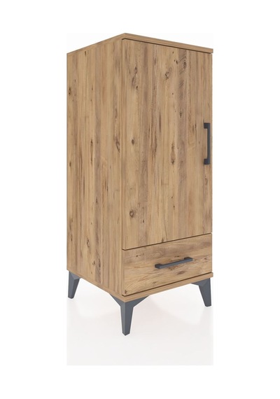 Hyperion Komodin Tek Raflı Tek Çekmeceli Tek Kapaklı 44x44x106 Çam-çam Atlas Çam