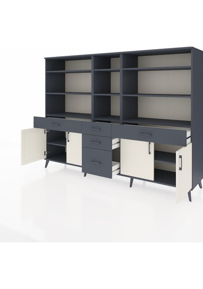 Hyperion Dolap 11 Raflı 5 Çekmeceli 4 Kapaklı 220x44x163 Antrasit Antrasit-aytaşı/antrasit Hyperion Dolap 11 Raflı 5 Çekmeceli 4 Kapaklı 220x44x163 Antrasit Antrasit-aytaşı/antrasit