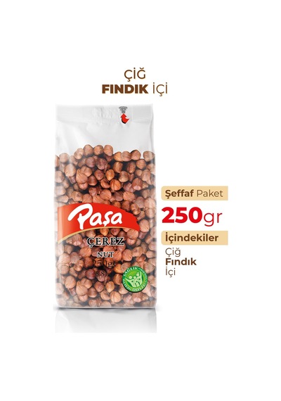 Paşa Kuruyemiş Çiğ Fındık İçi Şeffaf Paket 250 G