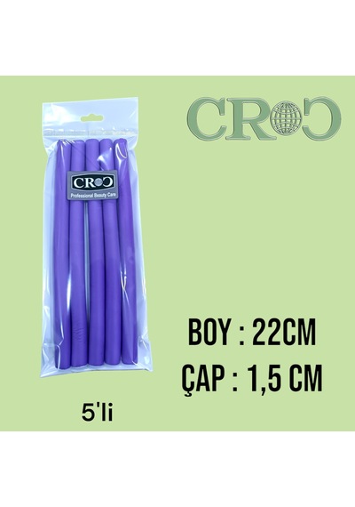 Croc 1240 Sosis Bigudi 5li Mor Boy:22cm Çap:1.5cm Mor