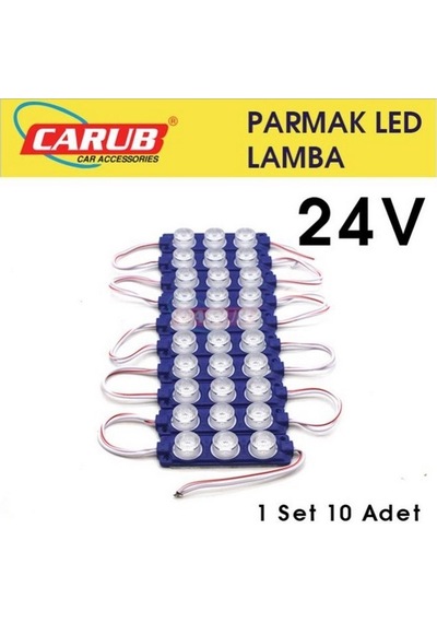 Camlı Soft Parmak Lamba Seti 10 Adet Mavi 24V BR0409932