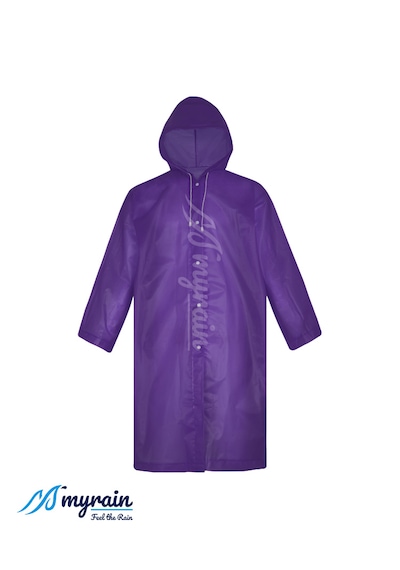 Myrain Kapüşonlu Çıtçıtlı Eva Yağmurluk Mor