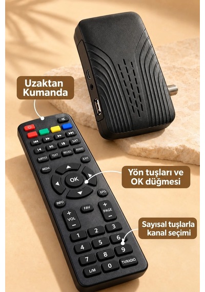 Ers Hdmı Kablolu Ve Adaptörlü Hd Uydu Alıcısı