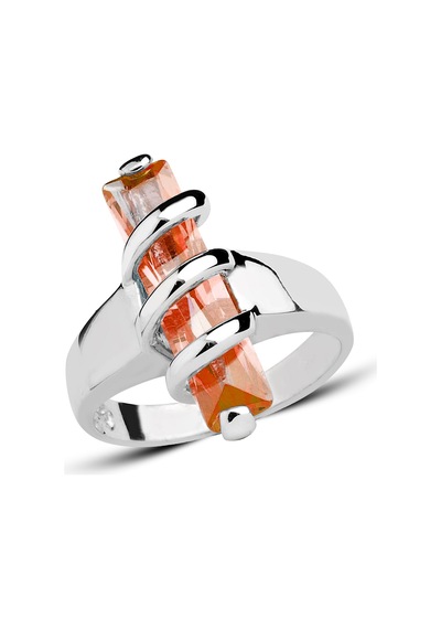 Kuyumcudükkani Topaz Renk Zirkon Taşlı Yüzük Küpe Seti-24008-w-ora Beyaz