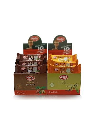 Mini Sade Ve Kakaolu Paket Helva 40 Gr 40 Adet