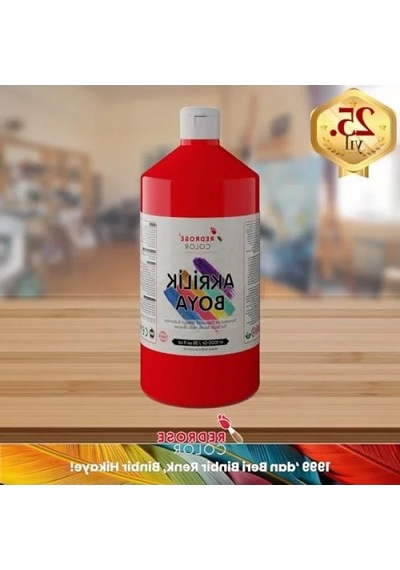 Dayanıklı Kırmızı Akrilik Boya - 1000 Gr 0.2 L