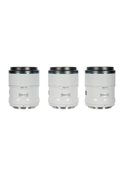 Sirui Sniper 23mm, 33mm & 56mm F1.2 Lens Kiti X Mount, Beyaz