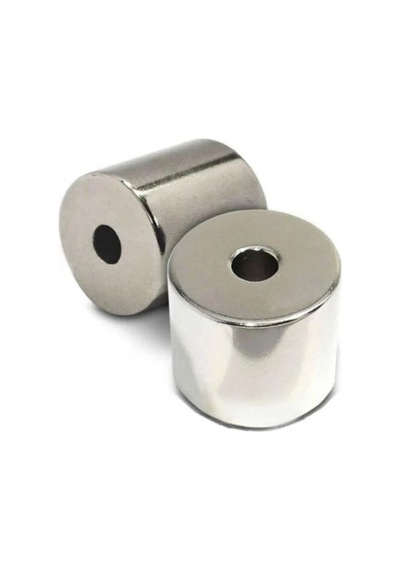 Güçlü Delikli Neodyum Mıknatıs 25x6x20 Mm