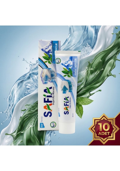 Safia Diş Macunu Yeşil Çay Ve Himalaya Tuzu 10x60 Ml Temel Bakım