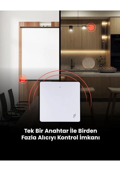 2 Adet Kablosuz Tekli Duvar Anahtar Kendinden Enerjili Ve 1 Adet Akıllı Kablosuz Anahtar Seti