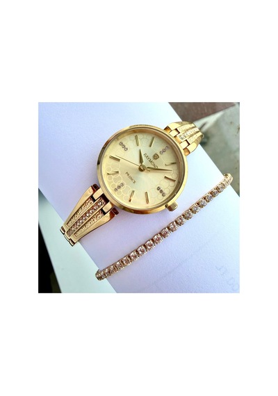 Rym-1043 Quartz Kadın Kol Saati - Su Geçirmez - Kasa Ve Kordon Çelik - 2 Yıl Garanti Gold Sarı