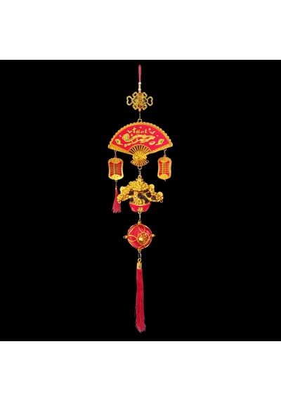 Feng Shui Yelpaze Hayat Ağacı Şans Ve Bereket Askılık 80 Cm
