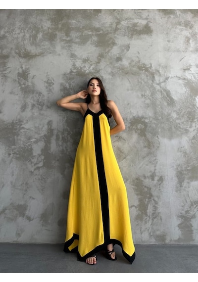 Buğrahayalin Askılı Maxi Boy Elbise