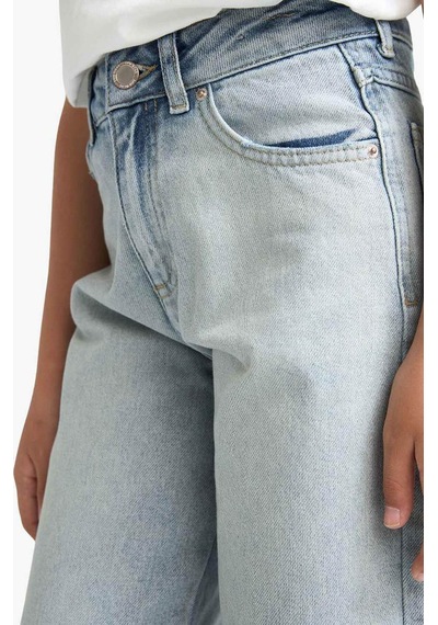 Defacto Kız Çocuk 90s Wide Leg Geniş Paça Jean Pantolon F7540a825aunm39 Mavi