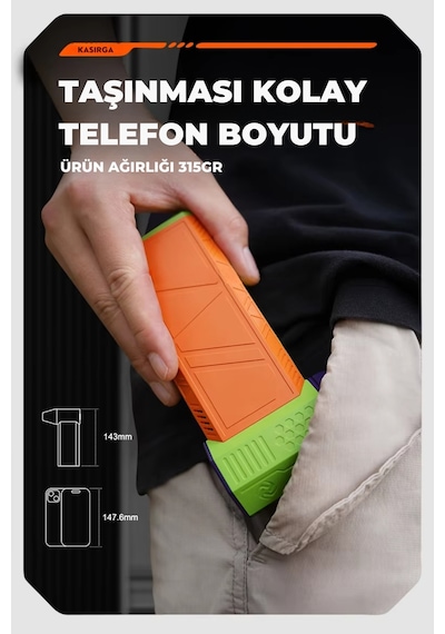 Wearfitpro Ys-003 Mini Turbo Jet Fan Mangal Körükleme Yaprak Üfleme Araç Kurutucu Devirli Üfleme Makinesi Siyah