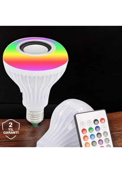 Kablosuz Bluetooth Led Lambalı Hoparlör Dekoratif Akıllı Ampul Tasarımlı