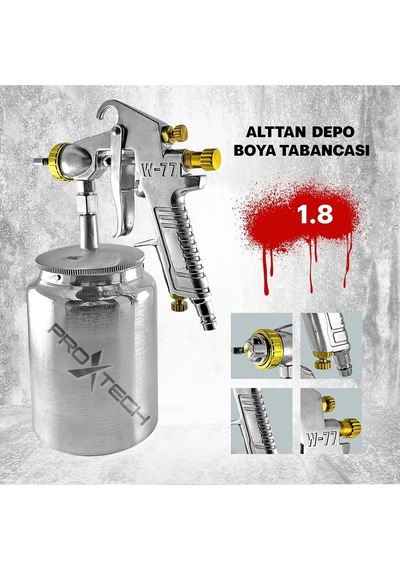 Bhd Alttan Depolu Profesyonel 1.8 Mm 1000 Cc Boya Sprey Tabancası