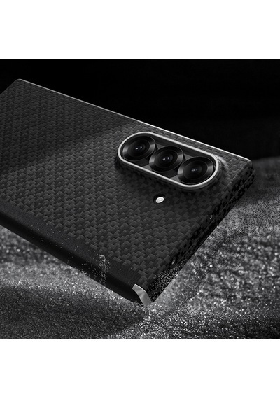 Galaxy Z Fold 7 Uyumlu Kılıf M-safe Özellikli Benks Armorair Armorgrid Serisi Kevlar Kapak Siyah