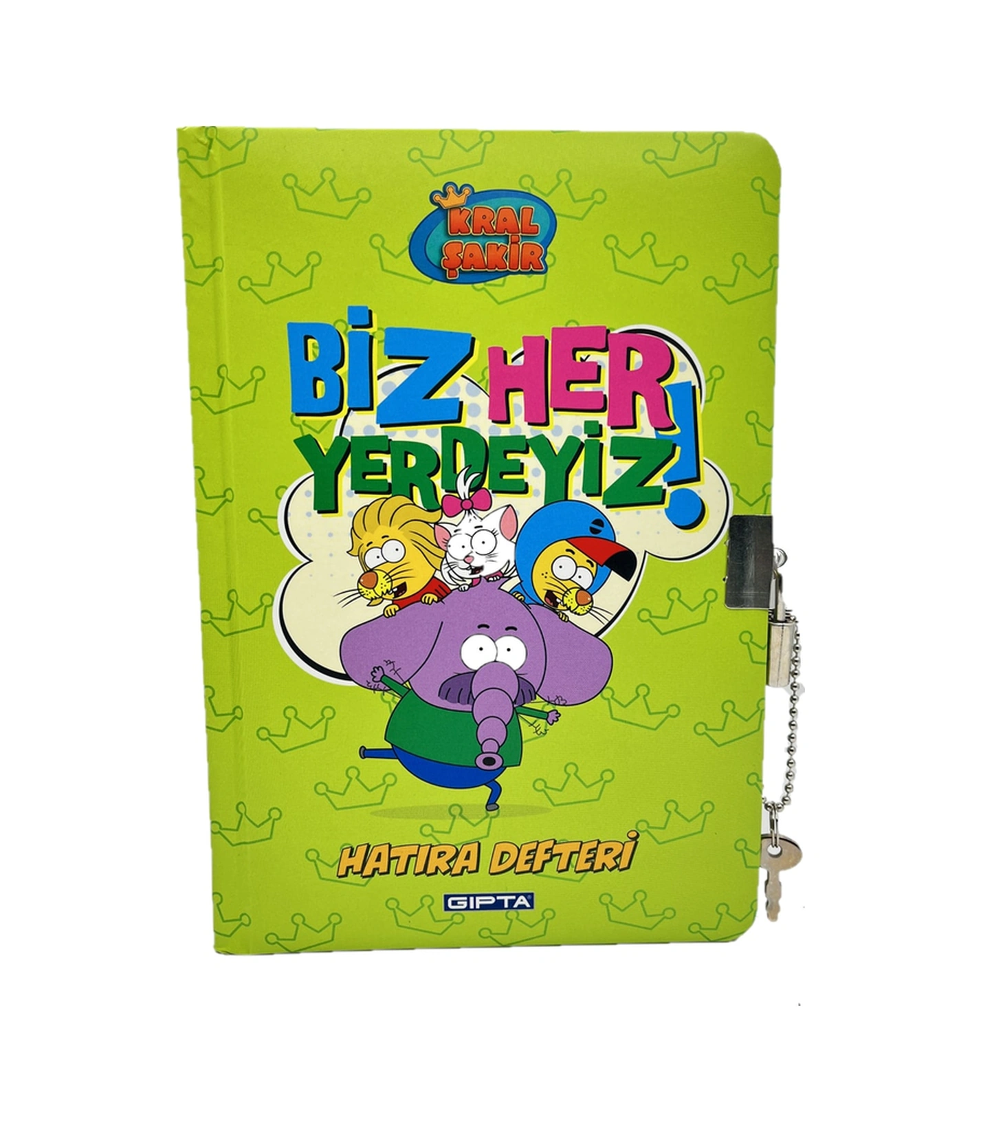 Kral Şakir Hatıra Defteri Kilitli 14x20 Düz 96 Yp. Biz Her Yerdeyiz