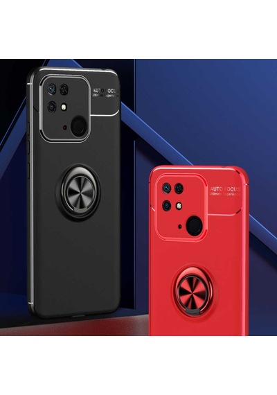 Xiaomi Redmi 10C Kılıf Yüzüklü Magnetli Ravel Case Kapak