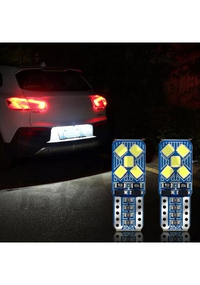 T10 Led 10 Ledli Mini Yassı Park Plaka İç Aydınlatma Beyaz 2 Adet