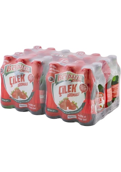 Beypazarı Çilek Aromalı Maden Suyu 200 Ml X 24 Adet