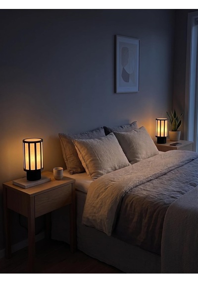 Designobee Metris, Modern Abajur Masa Lambası, Gece Lambası Çok Renkli